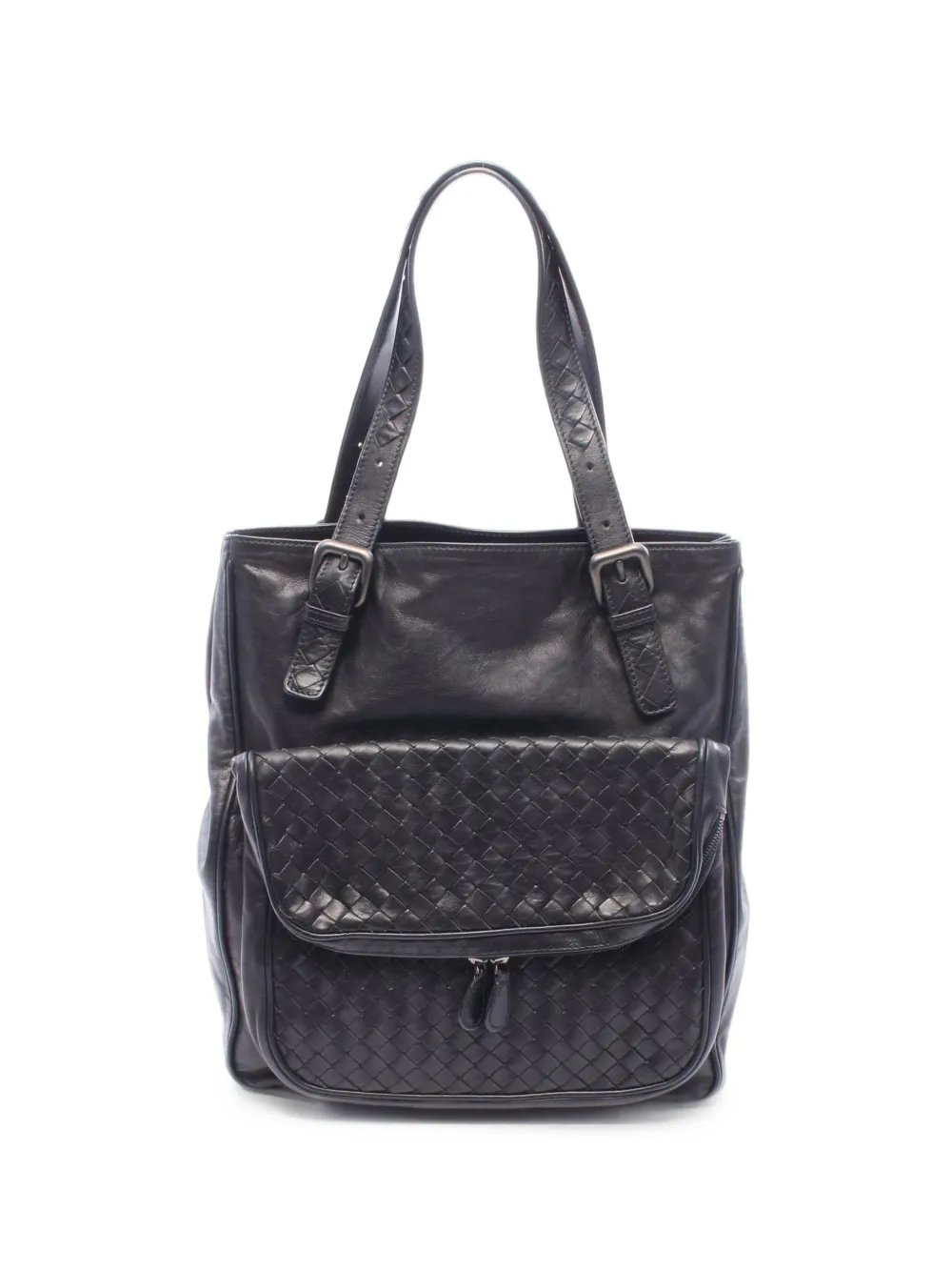 Bottega Veneta Pre-Owned 2000s Intrecciato pocket tote bag - Nero