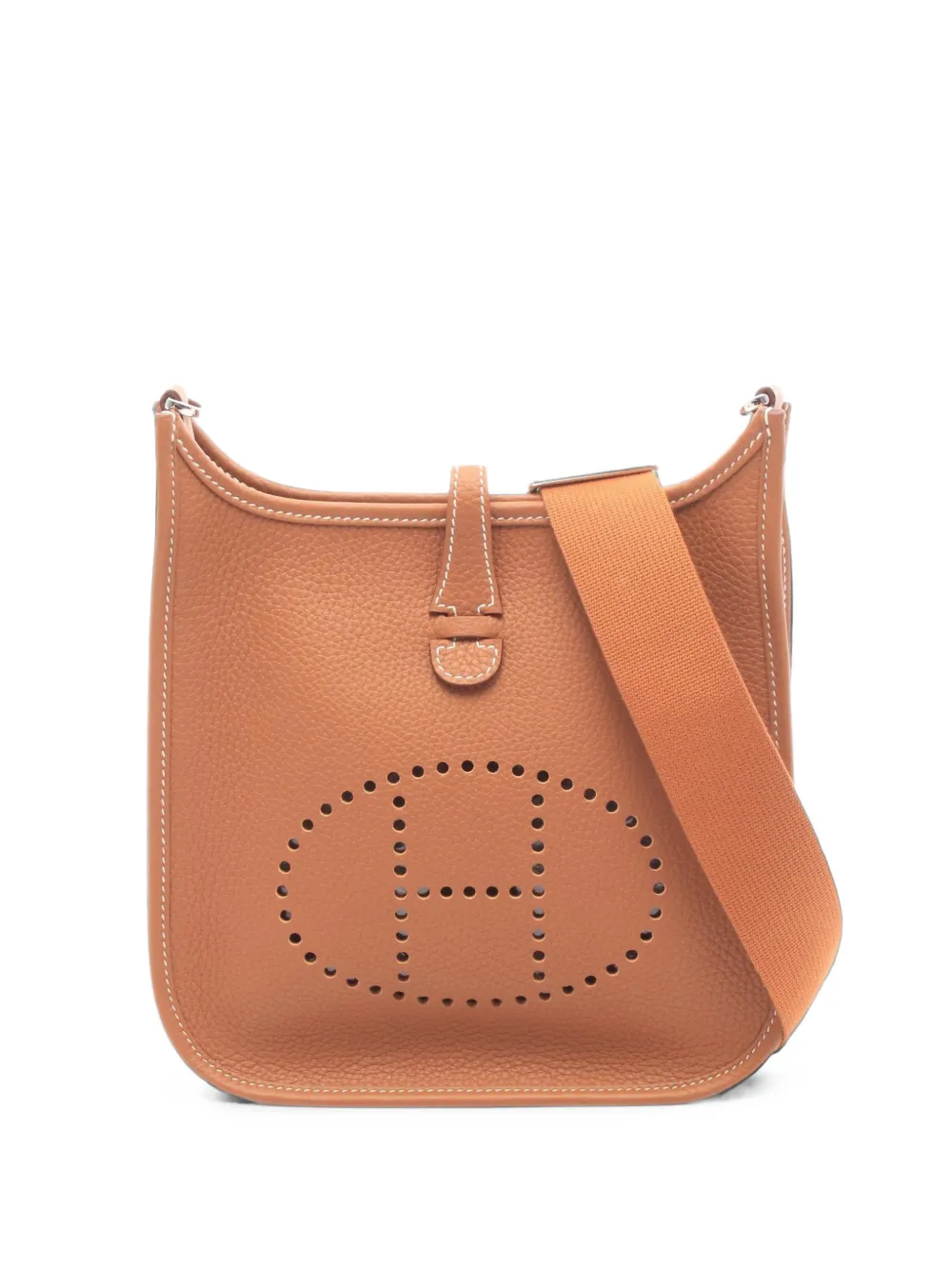 Hermès Pre-Owned 23 Evelyne leather shoulder bag - Marrone