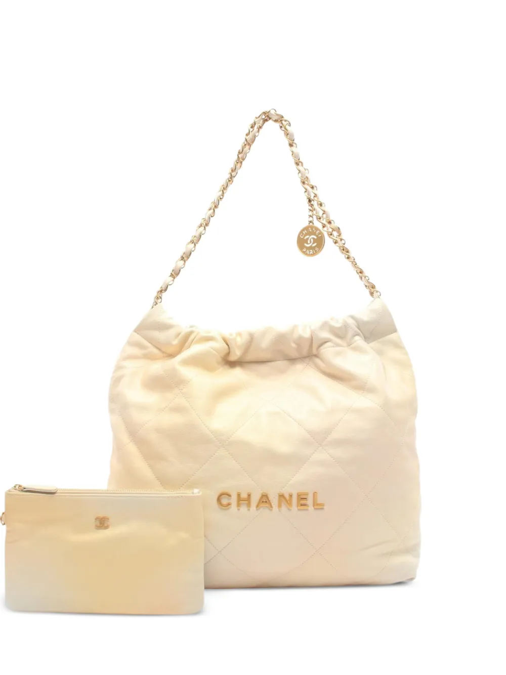 CHANEL Pre-Owned large Chanel 22 Matelassé shoulder bag - Toni neutri