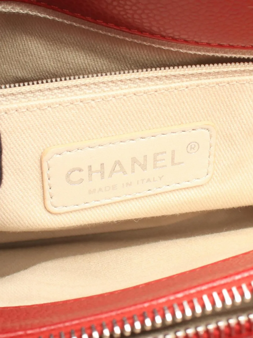CHANEL Pre-Owned 2012-2013 Matelassé Caviar tote bag Rood