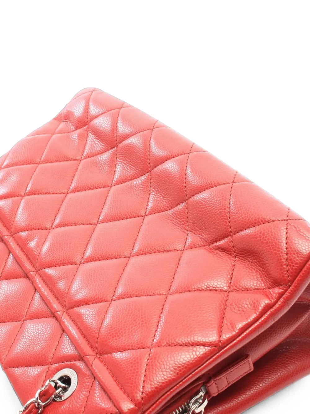 CHANEL Pre-Owned 2012-2013 Matelassé Caviar tote bag Rood