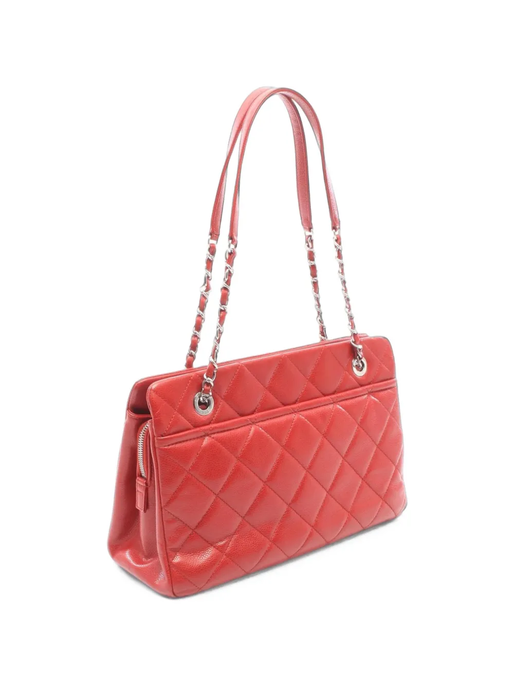 CHANEL Pre-Owned 2012-2013 Matelassé Caviar tote bag Rood