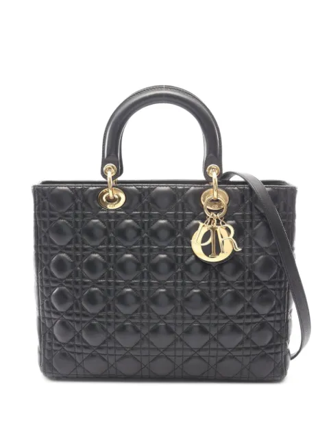 Christian Dior Pre-Owned 2000s Lady Dior Cannage leather tote bag