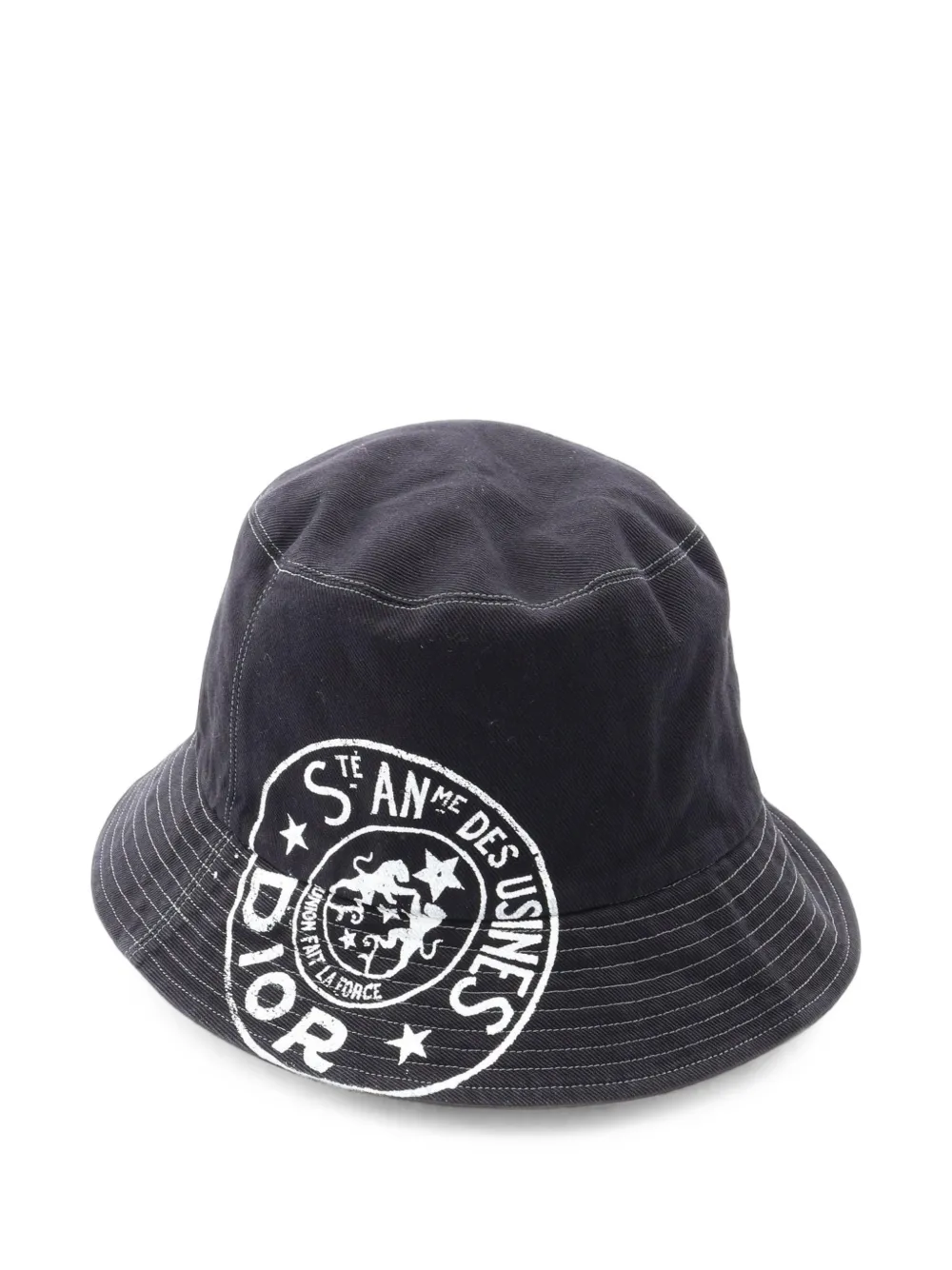 Christian Dior Pre-Owned 2010s logo-print bucket hat in Black