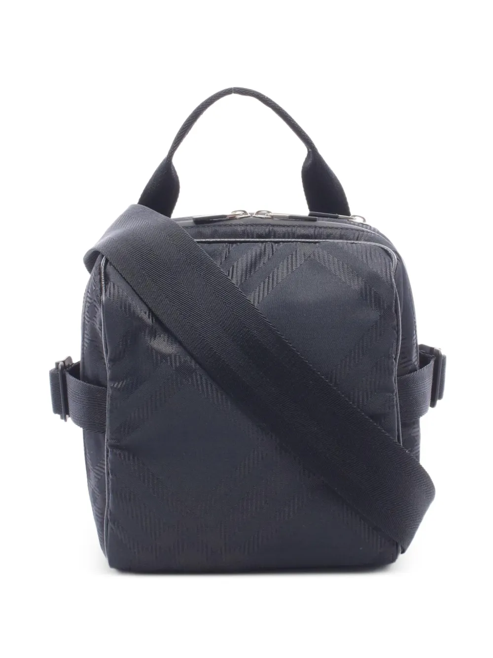 Burberry Pre-Owned 2010s check jacquard messenger bag - Nero