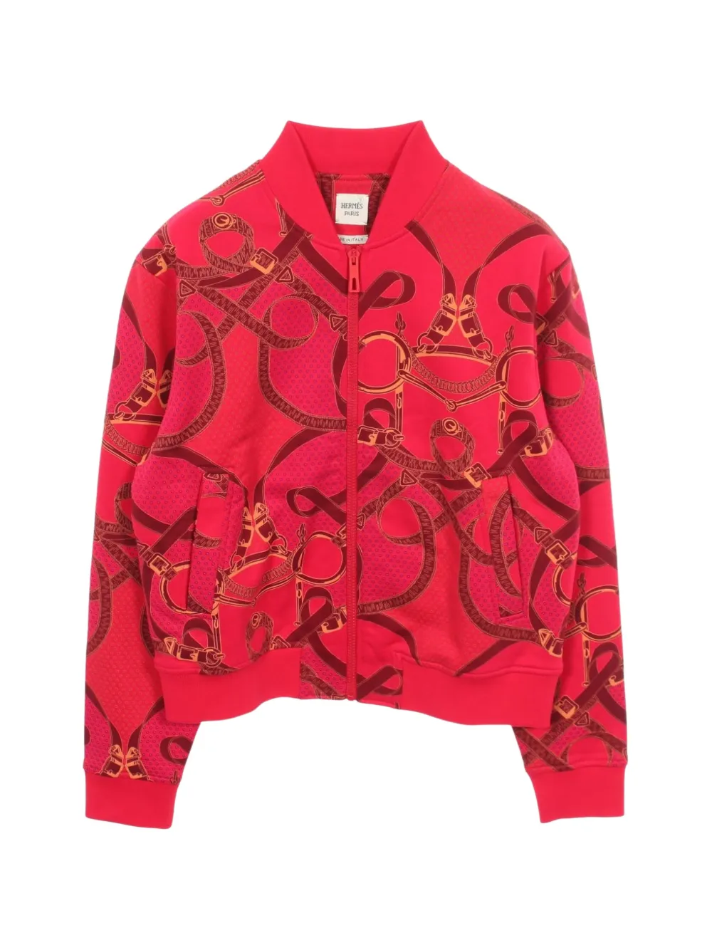 Hermès Pre-Owned 2010s Eperon d'Or Finesse bomber jacket - Rosso