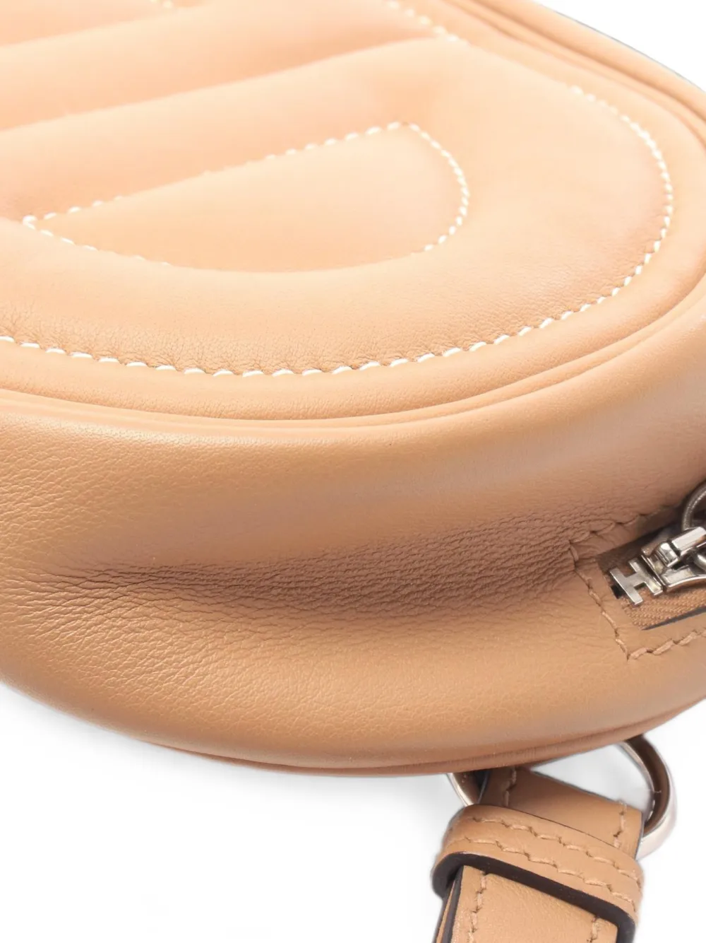 Hermès Pre-Owned 2022 In the Loop leren mini-heuptas Beige