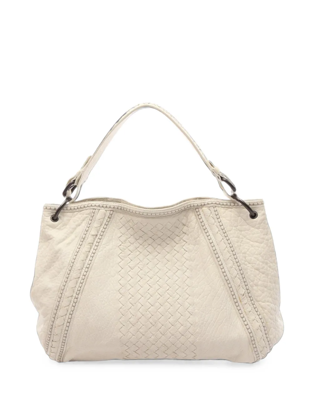 Bottega Veneta Pre-Owned 2000s Intrecciato leather shoulder bag - Bianco