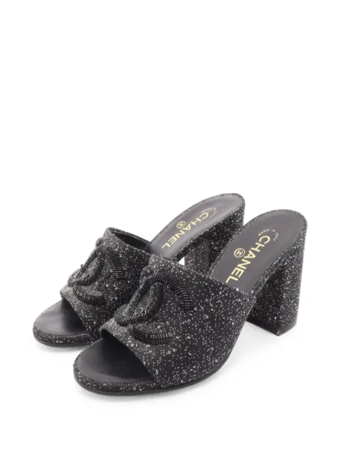 CHANEL Pre-Owned 1986-1988 Coco Mark sequin sandals