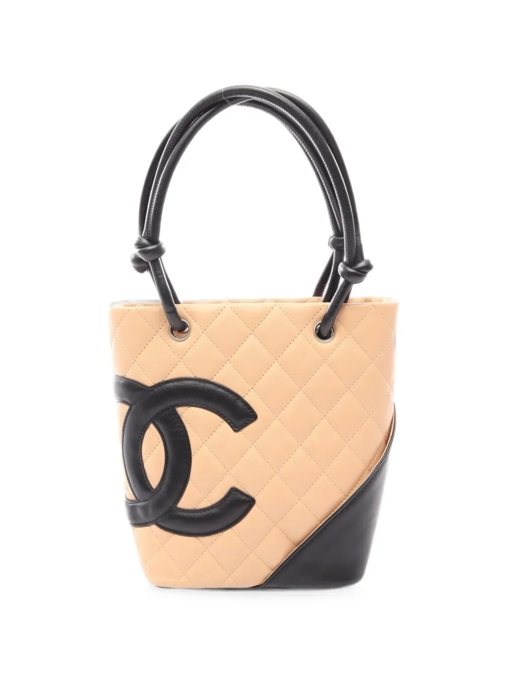 CHANEL Pre-Owned 2004-2005 Cambon line leather tote bag - Toni neutri
