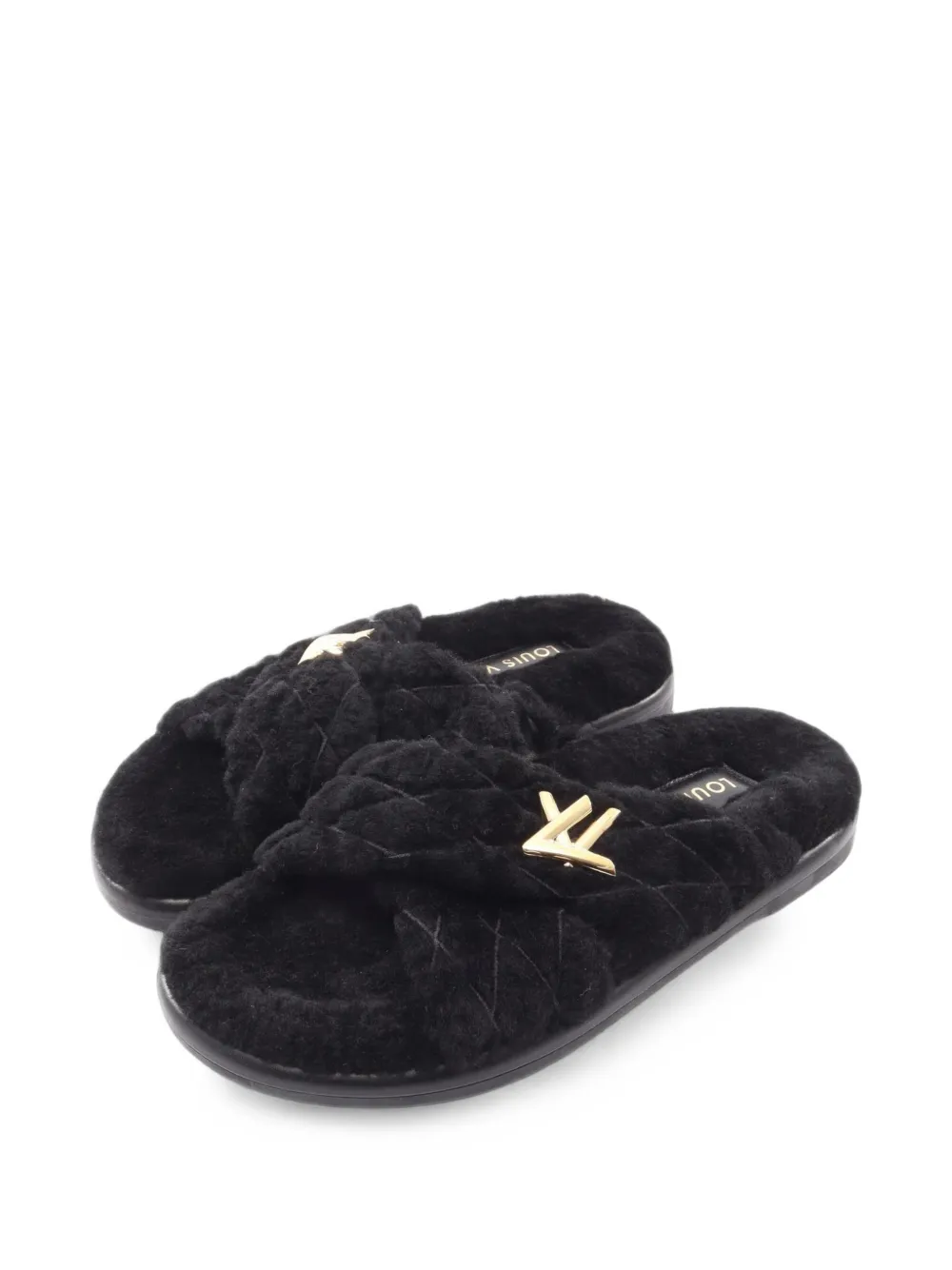 Louis Vuitton Pre-Owned 2024 Bliss quilted slippers - Nero