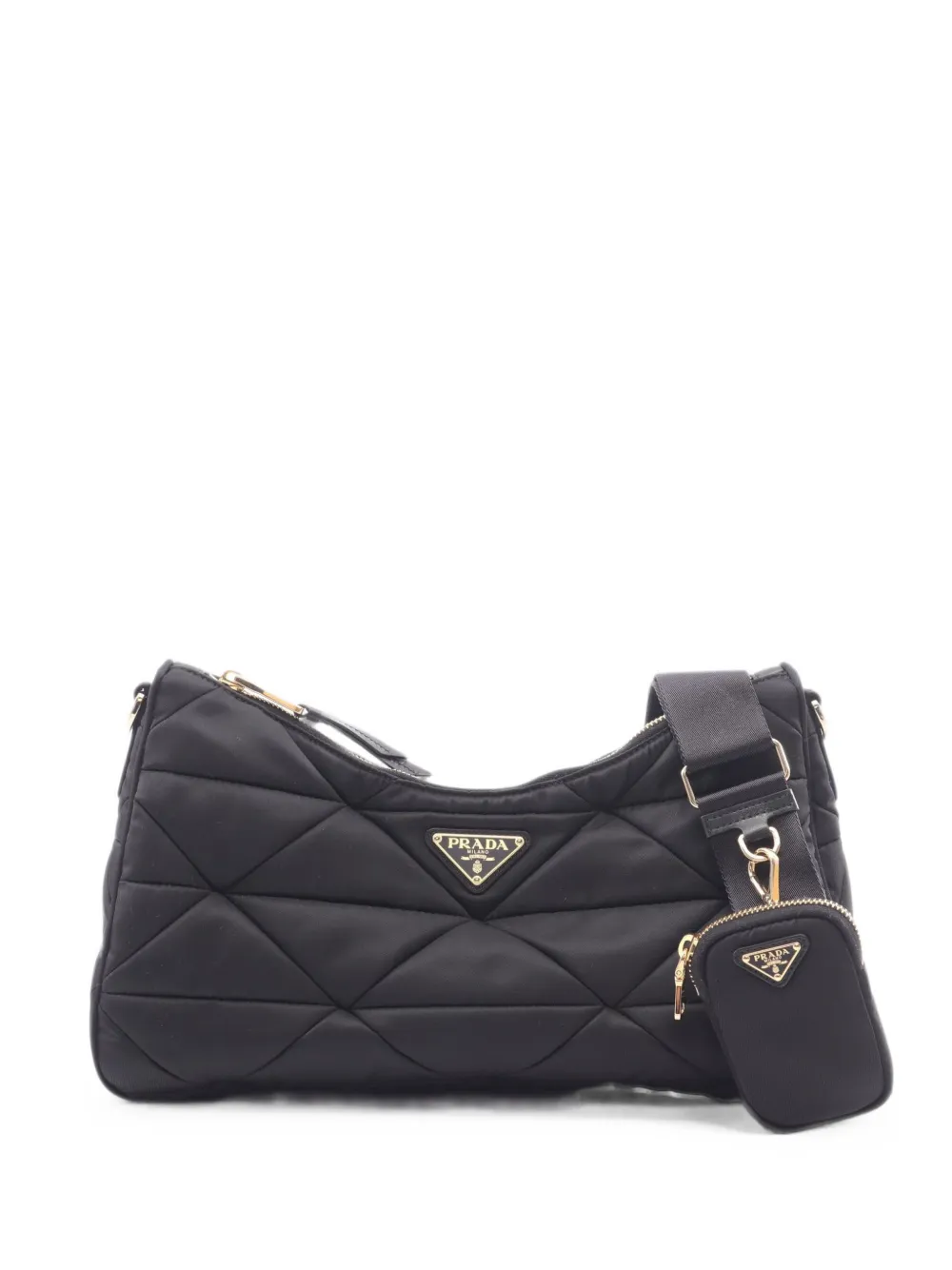 Prada Pre-Owned 2020s Re-Nylon quilted shoulder bag - Nero