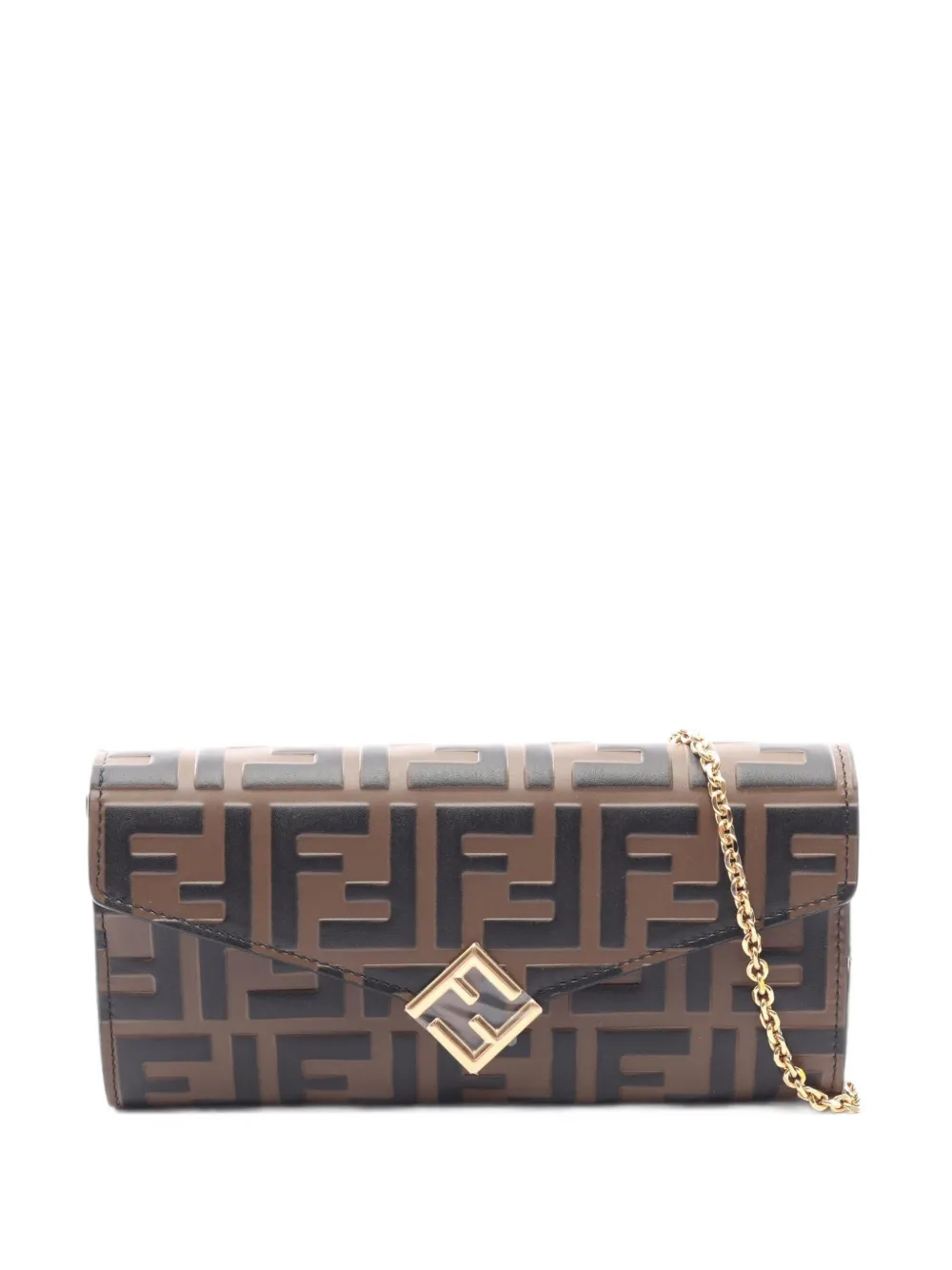 Fendi Pre-Owned 2020s FF Diamond cross body bag - Marrone