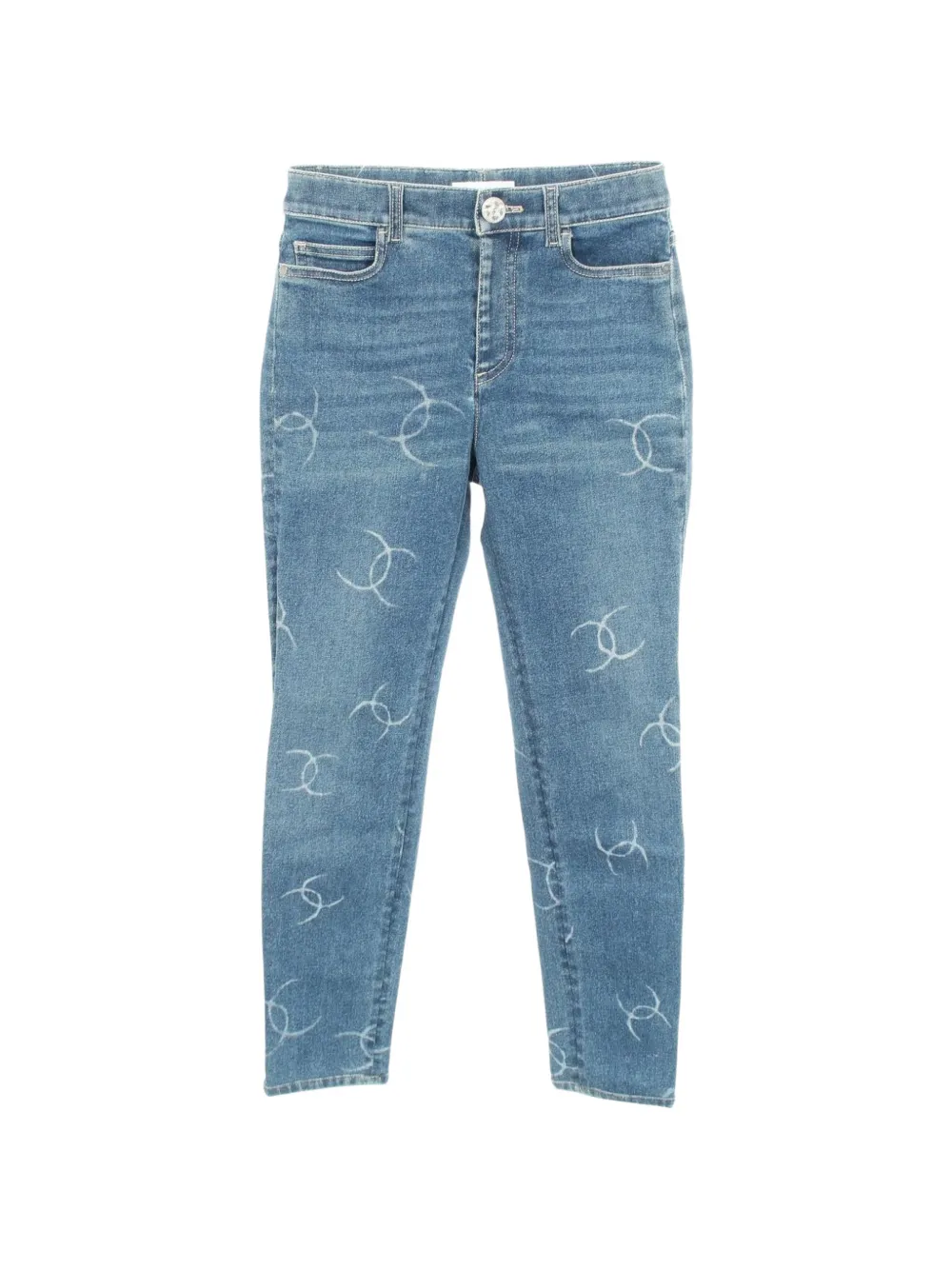 CHANEL Pre-Owned 1986-1988 Coco Mark jeans - Blu