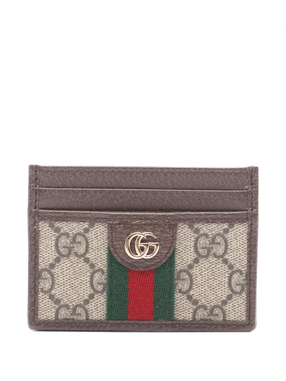 Gucci Pre-Owned 2020s Ophidia GG Supreme card case - Marrone