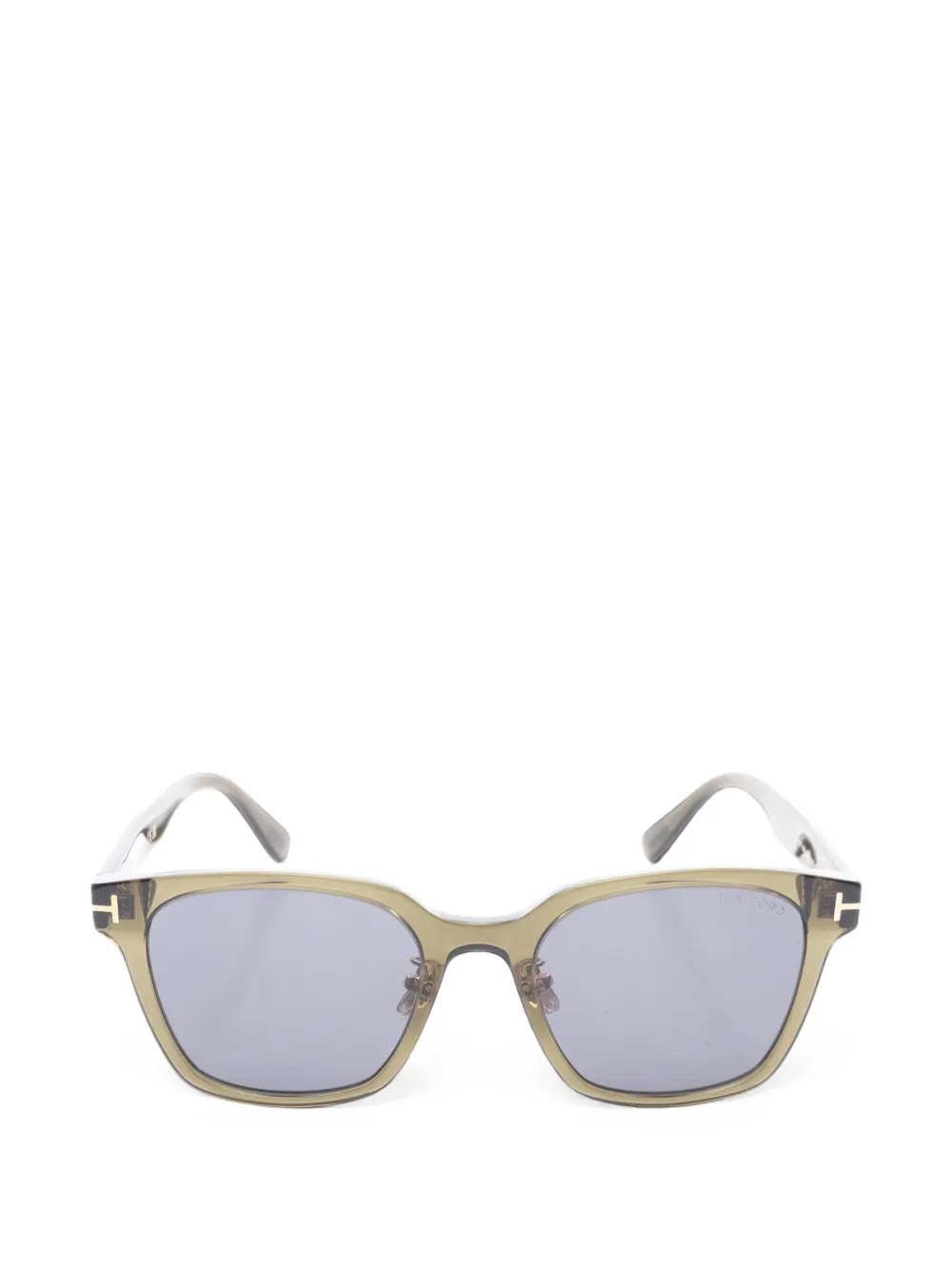 Pre-owned Tom Ford 2020s Square-frame Sunglasses In Green
