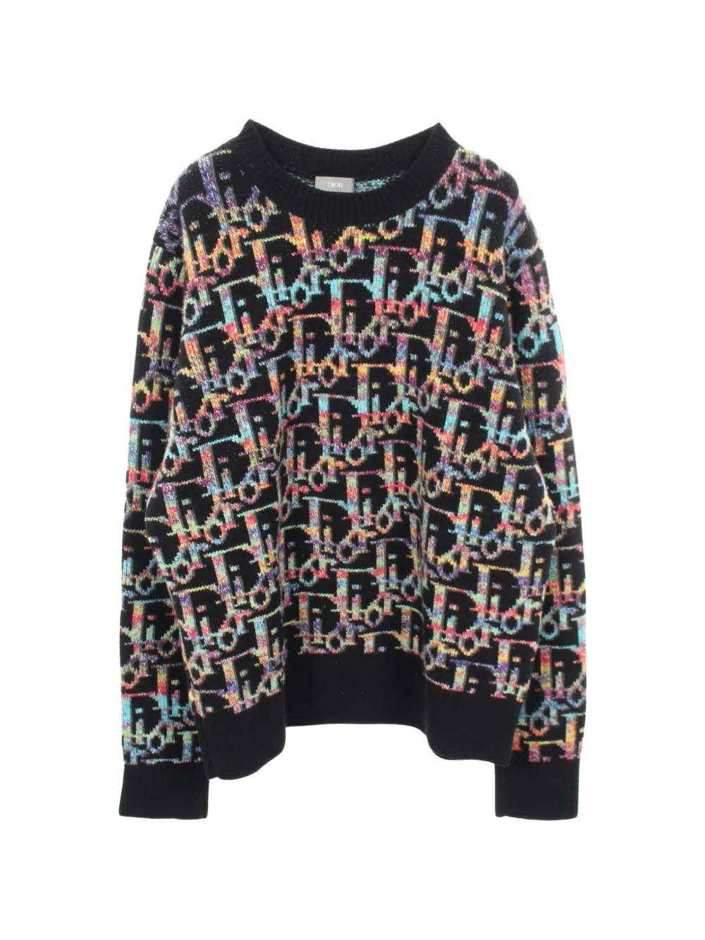 Pre-owned Dior 2010s Oblique Knit Sweater In Black