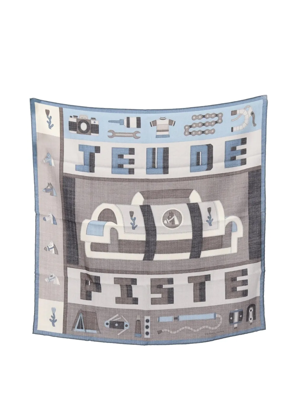 Hermès Pre-Owned 2020s Jeu de Piste scarf - Grigio
