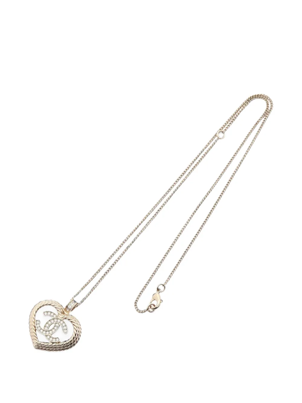 CHANEL Pre-Owned 2024 Coco Mark heart necklace - Oro