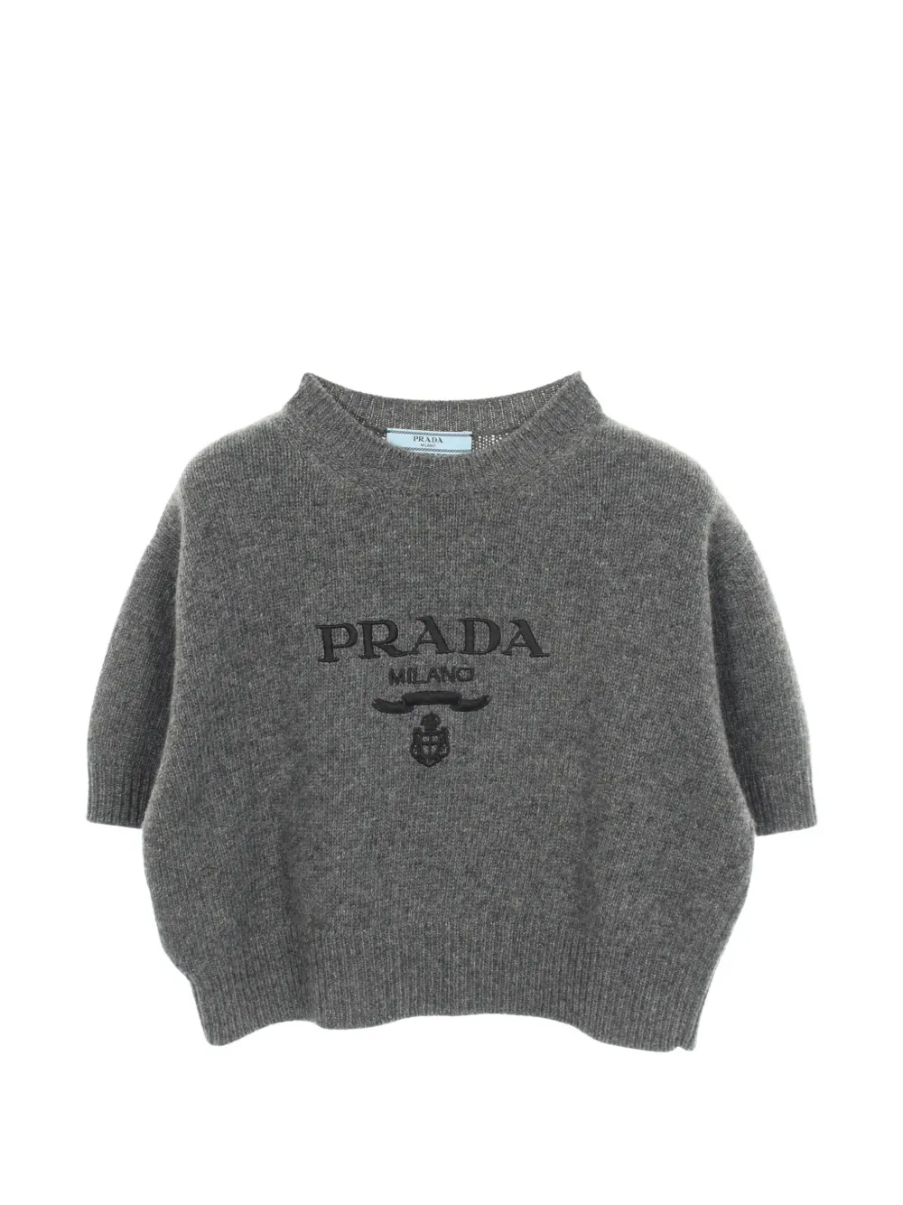 Prada Pre-Owned logo-embroidered sweater - Grigio