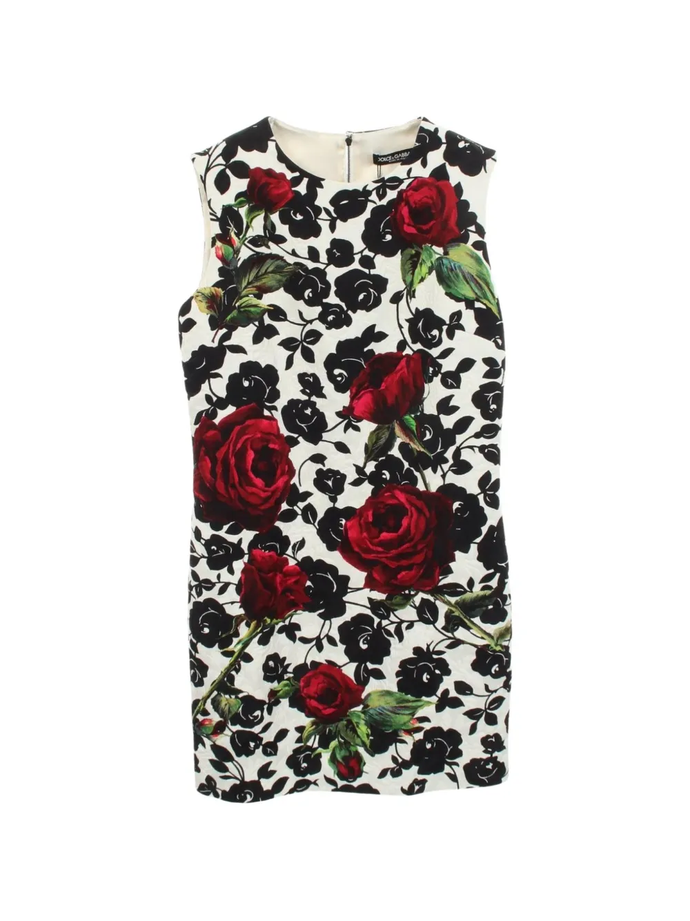 Dolce & Gabbana Pre-Owned robe courte sans manches à fleurs (années 2010) - Blanc Dolce & Gabbana Pre-Owned robe courte sans manches à fleurs (années 2010) - Blanc