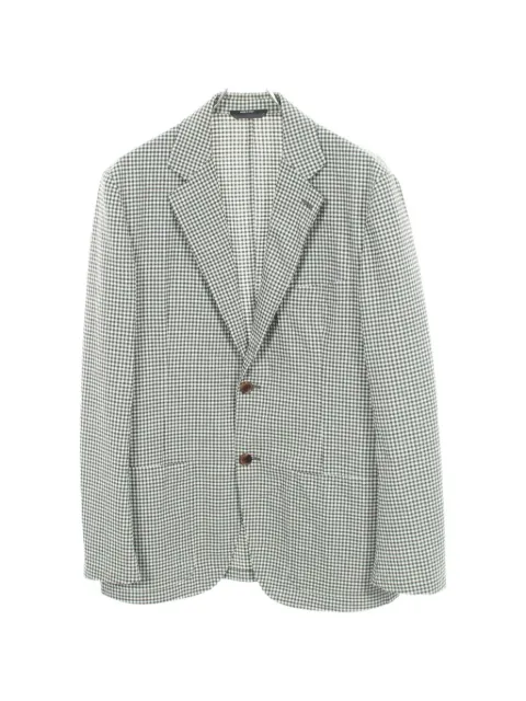 Hermès Pre-Owned 1990-2000s check seersucker button-fastening blazer