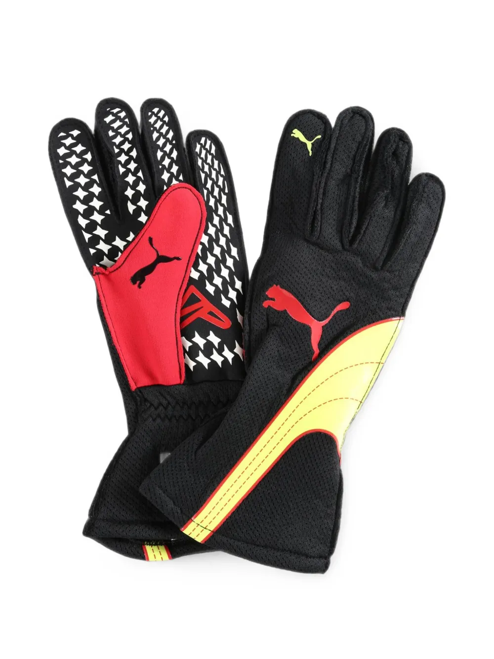 PUMA x A$AP ROCKY logo-print panelled Fire gloves Zwart