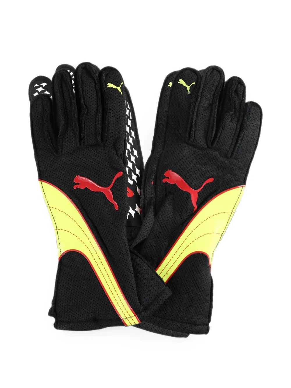 PUMA x A$AP ROCKY logo-print panelled Fire gloves Zwart