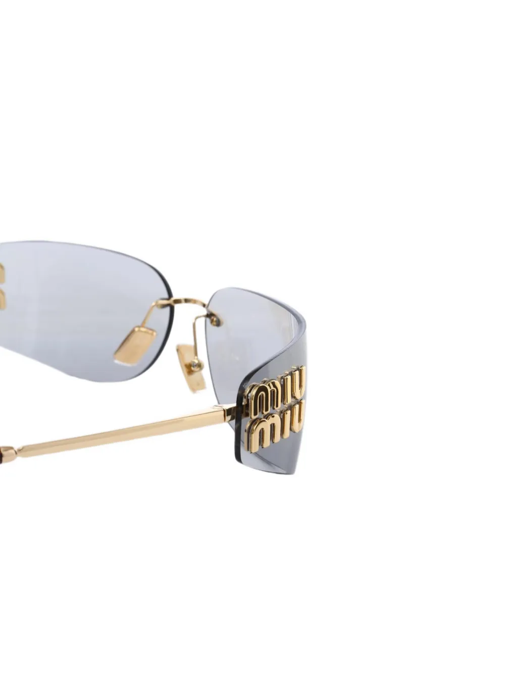 Miu Eyewear Zonnebril met geometrisch montuur Goud