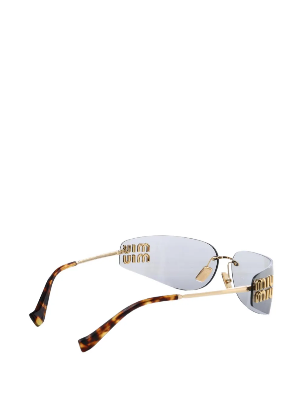 Miu Eyewear Zonnebril met geometrisch montuur Goud