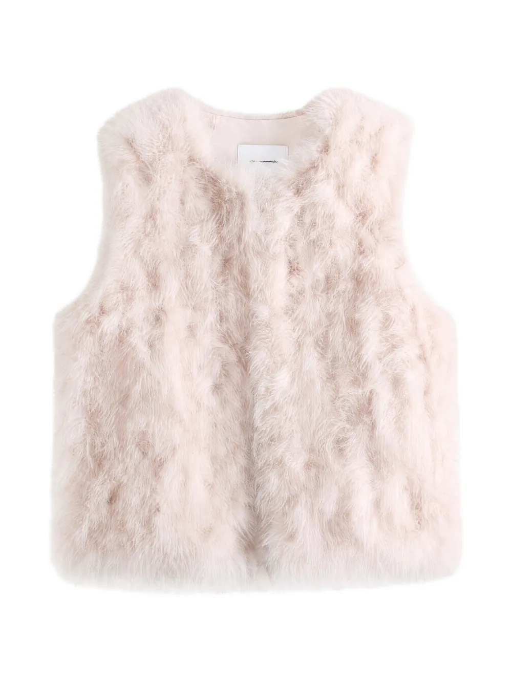 Yves Salomon feather-trim sleeveless jacket