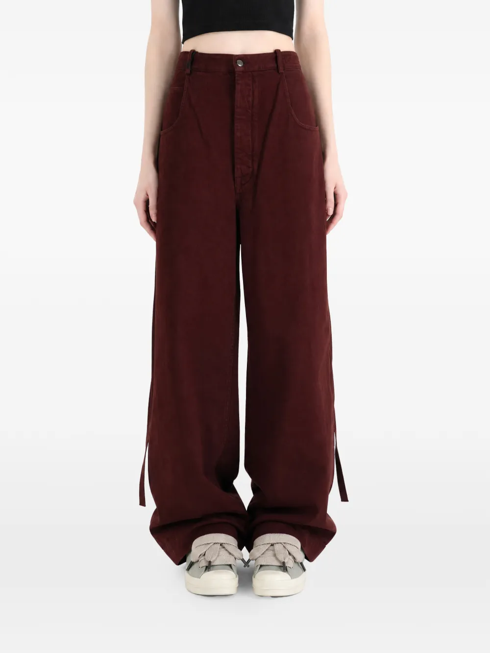 Ann Demeulemeester Kristel strap-detail wide-leg trousers