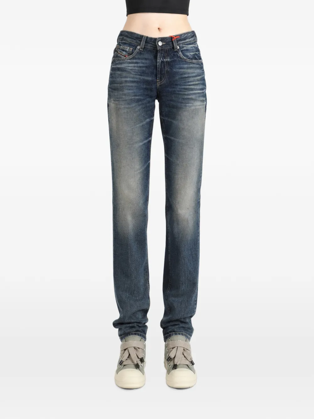 Diesel Jeans met vervaagd effect Blauw