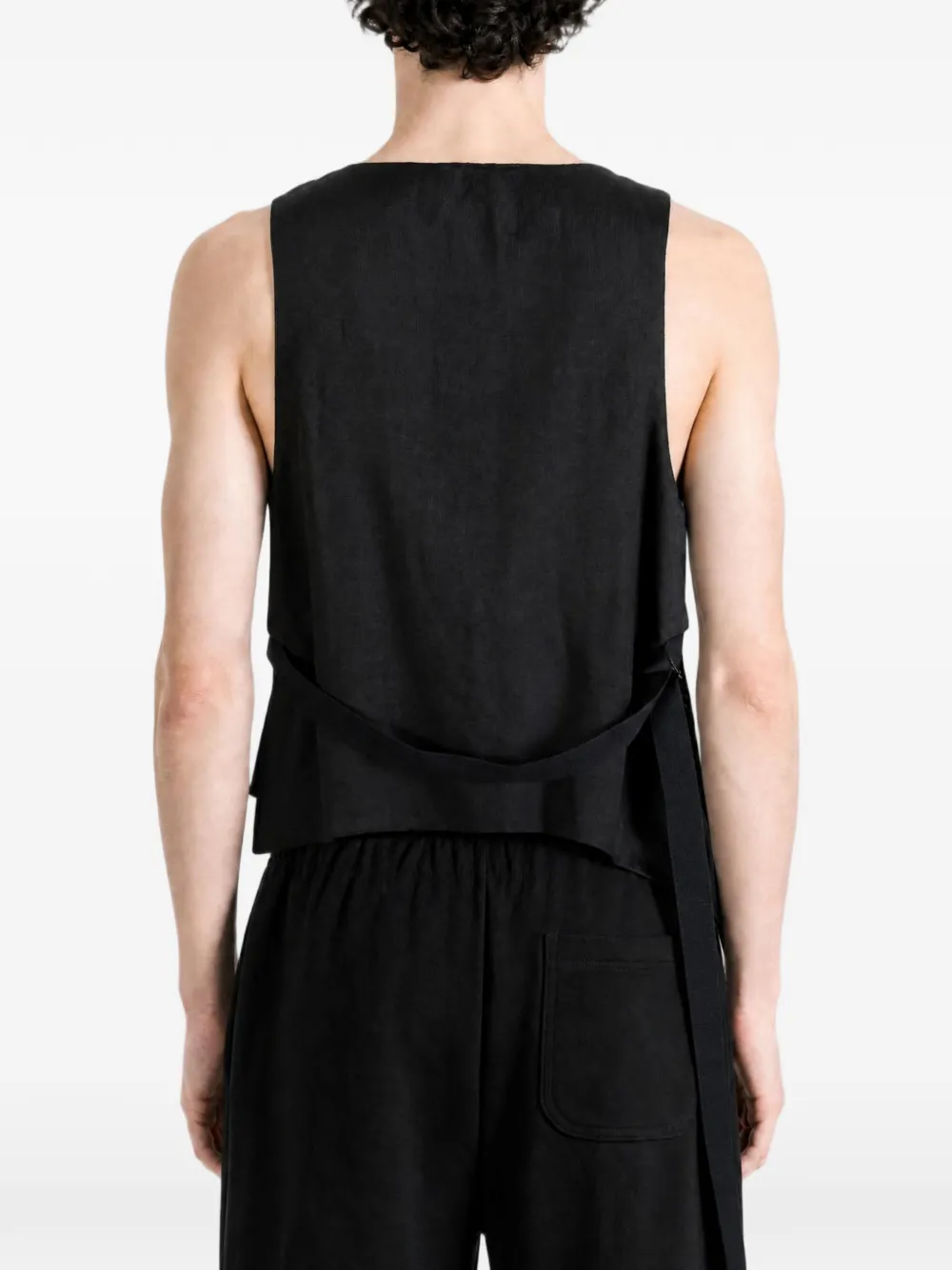 Ann Demeulemeester Gilet met bloemen-jacquard Zwart