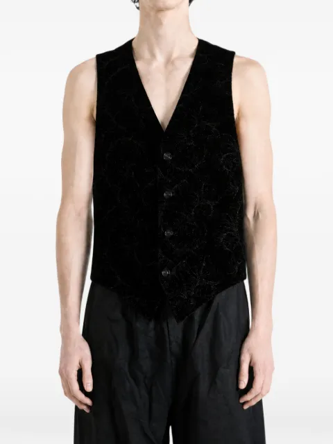 Ann Demeulemeester floral-jacquard waistcoat