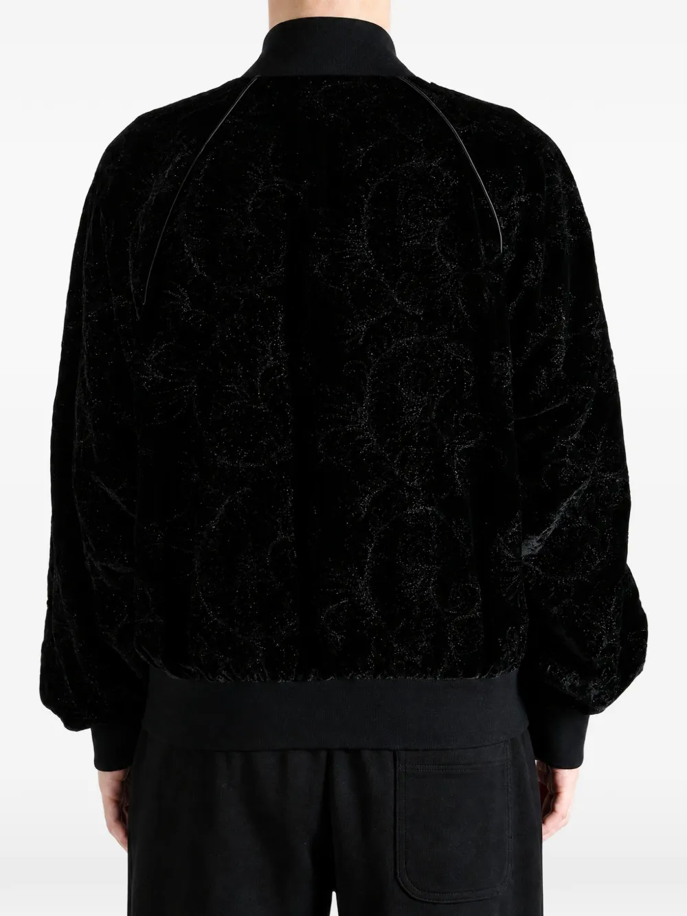 Ann Demeulemeester Esko bomberjack met bloemenprint Zwart