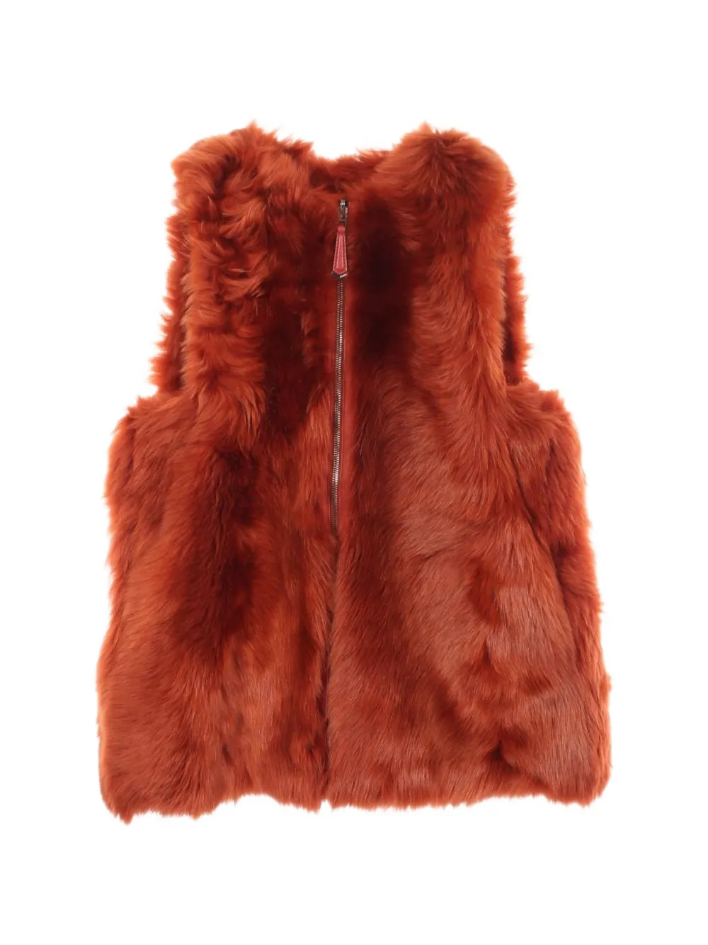 Fendi Pre-Owned 2010s zip-up fur gilet - Arancione