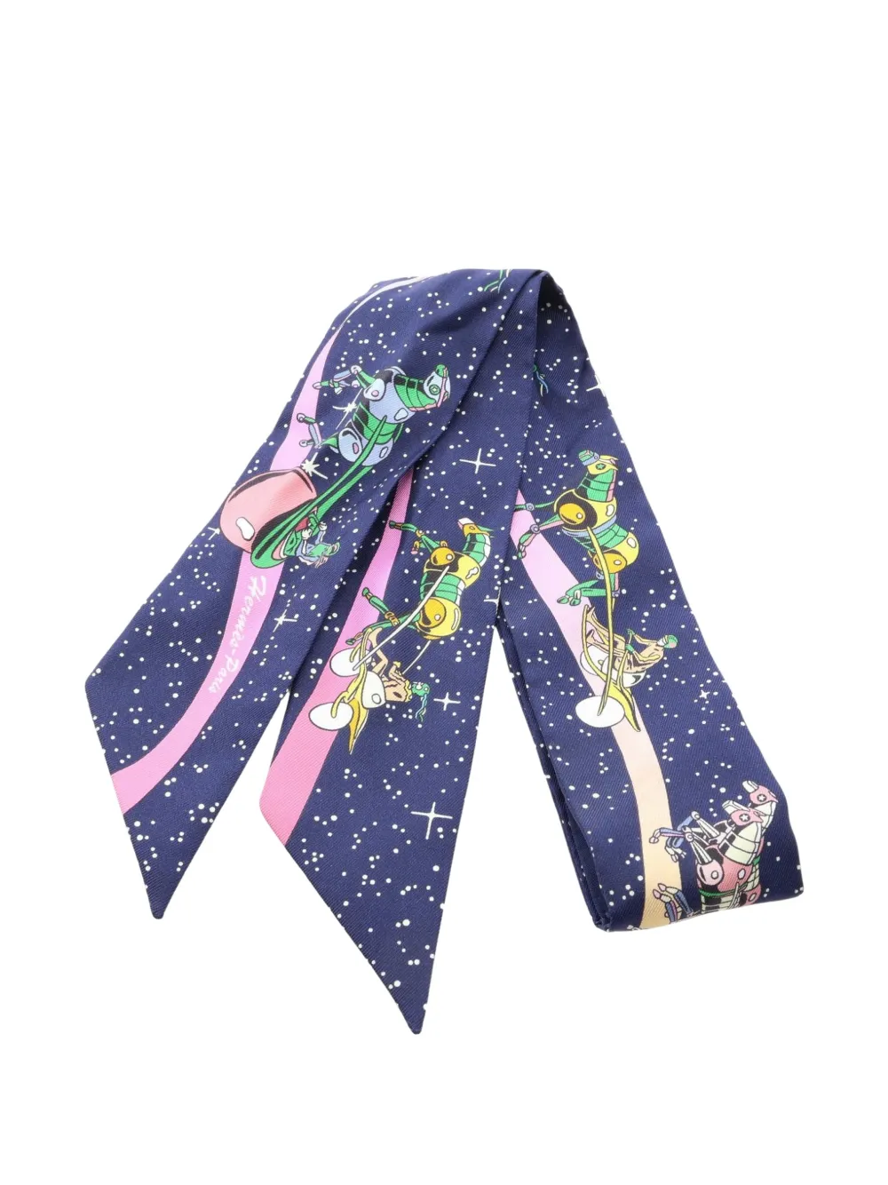 Hermès Pre-Owned 2010s Space Derby scarf - Blu