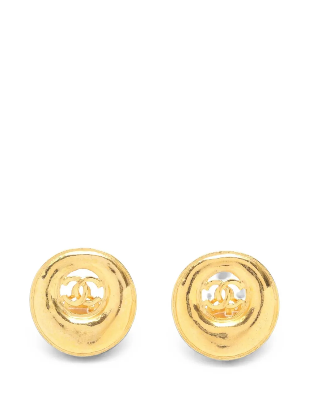 CHANEL Pre-Owned 1993 Coco Mark earrings - Oro