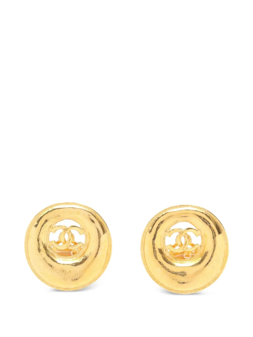 CHANEL Pre-Owned 1993 Coco Mark earrings - Oro