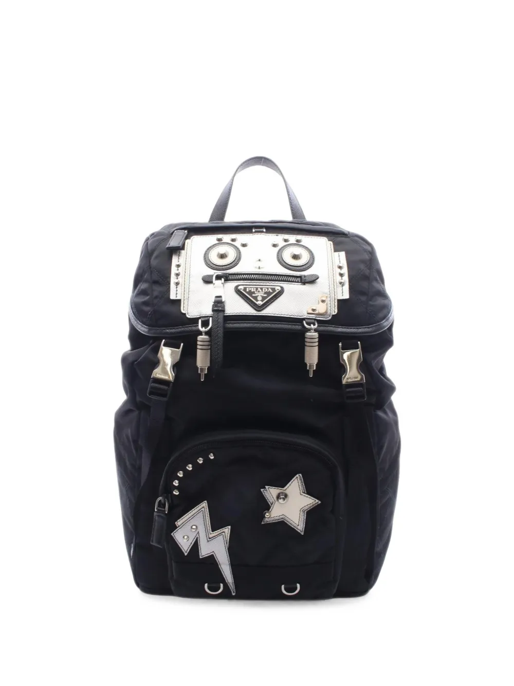 Prada Pre-Owned 2010s robot motif backpack - Nero