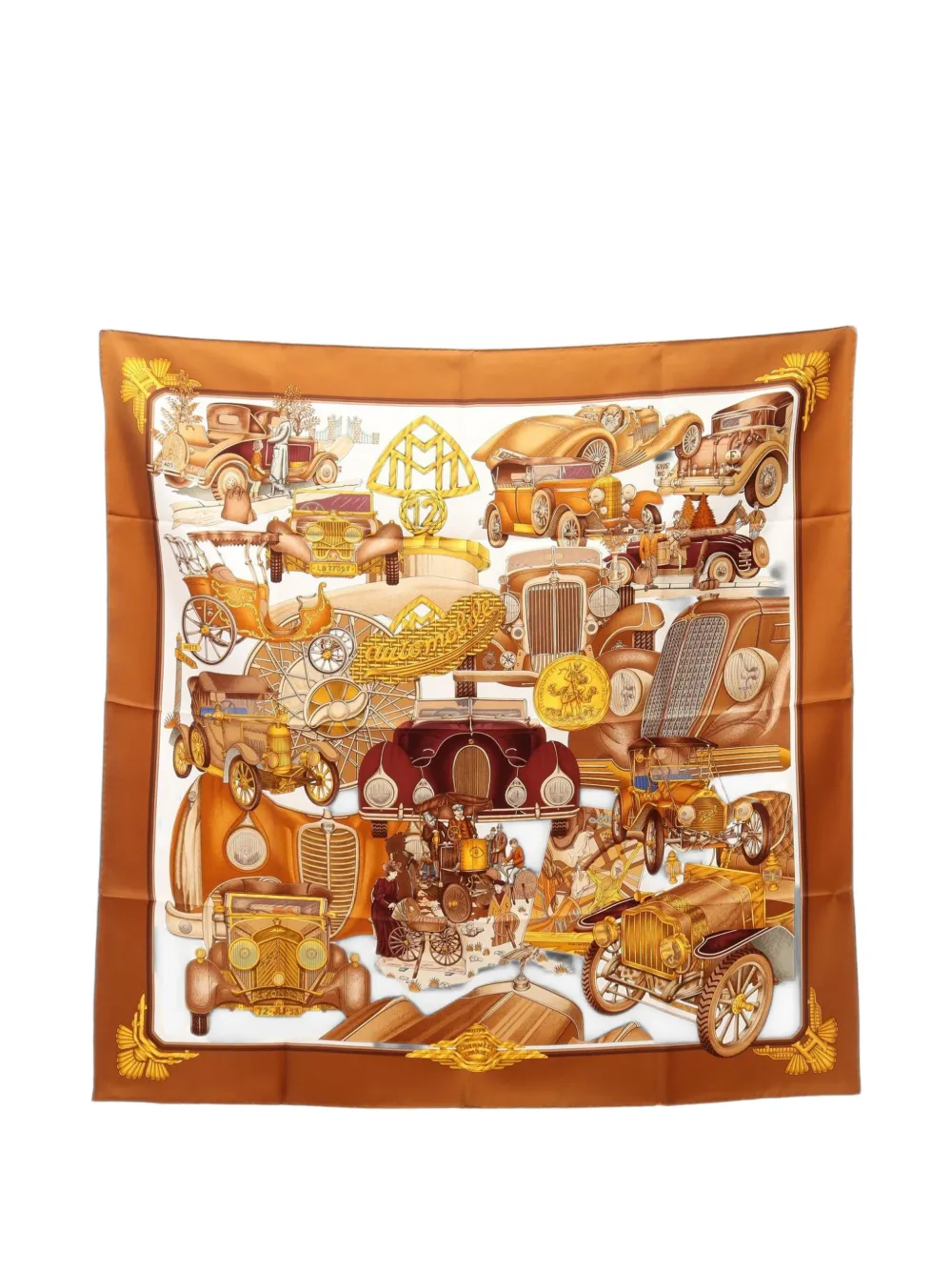Hermès Pre-Owned 2010s Automobile Carrés scarf - Marrone