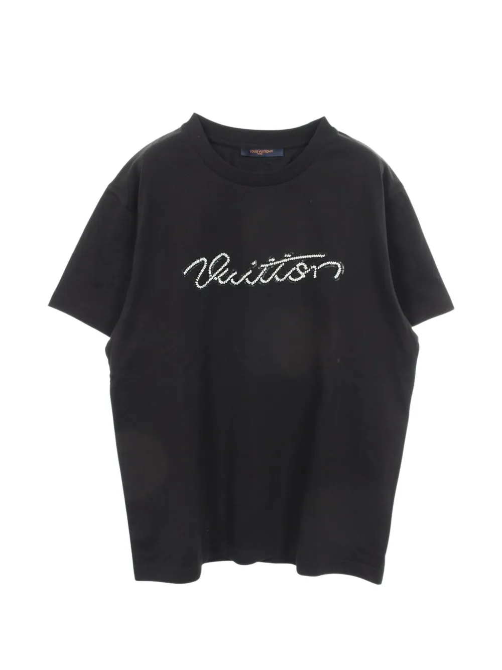 Louis Vuitton Pre-Owned 2000s embellished Signature T-shirt - Nero