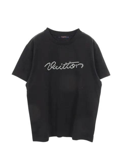 Louis Vuitton Pre-Owned camiseta Signature con apliques 2000