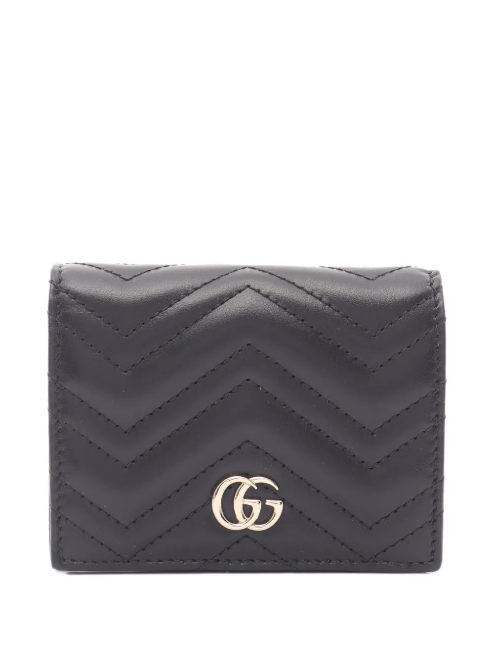 Gucci Pre-Owned 2020s GG Marmont bi-fold wallet - Nero