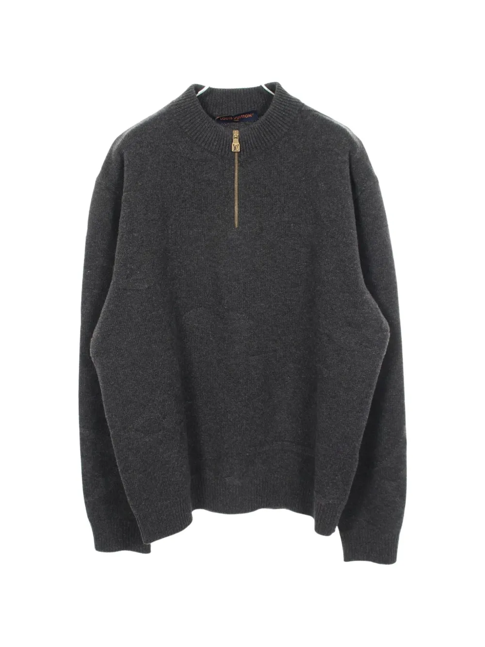 Louis Vuitton Pre-Owned 2020s Monogram half-zip sweater - Grigio