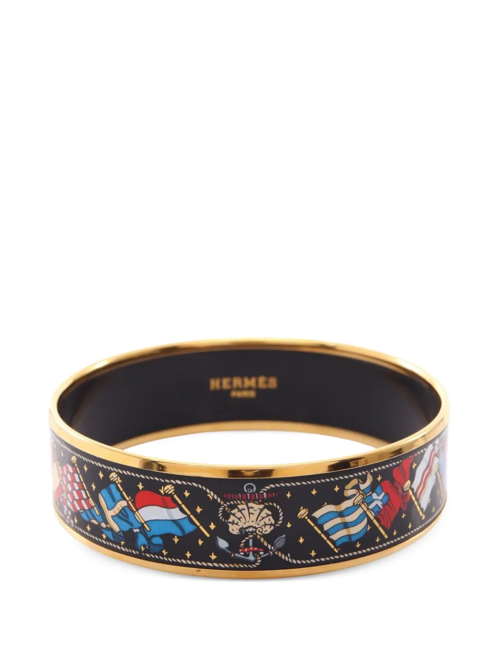 Hermès Pre-Owned 2010s GM Cloisonné Email Armreif - Schwarz