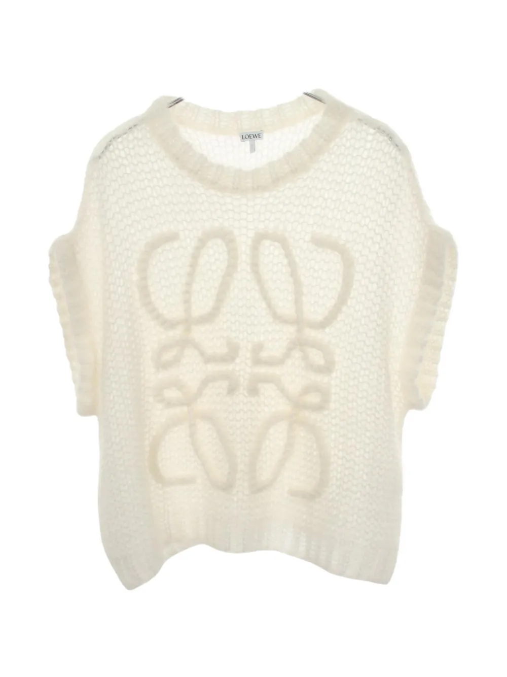 Pre-owned Loewe 2010s Anagram Sweater In White