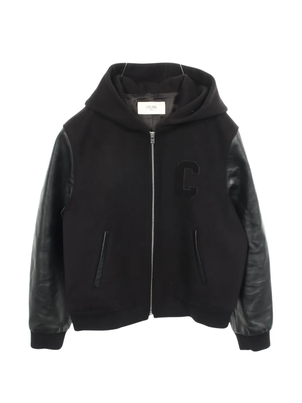 Celine Pre-Owned 2010s logo-detail hooded jacket - Nero