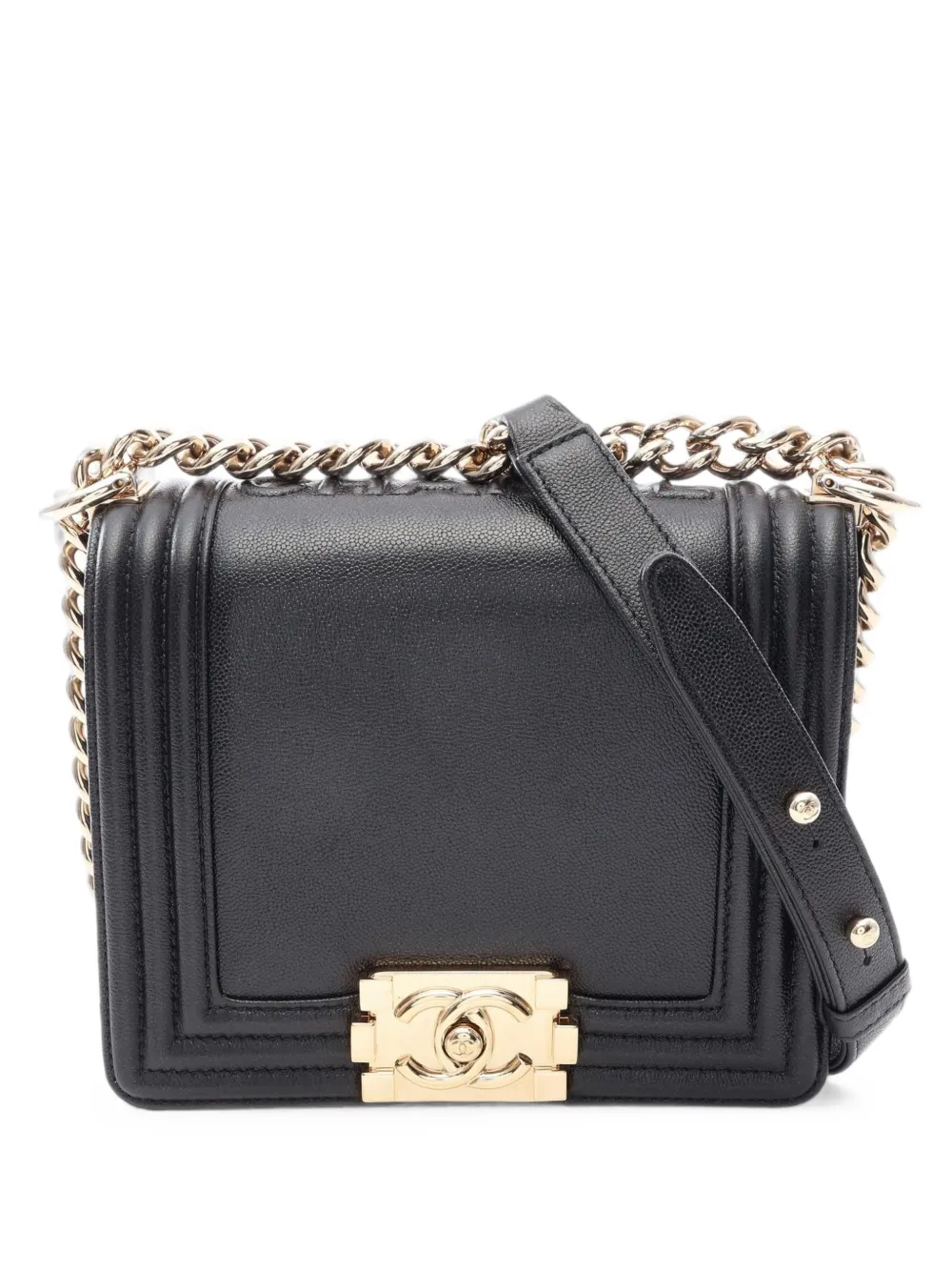 CHANEL Pre-Owned 2021 Boy Chanel Schultertasche mit Kettenriemen - Schwarz